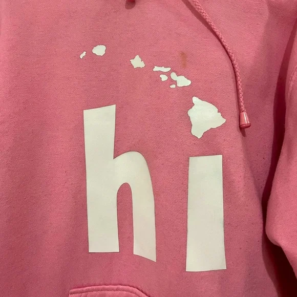 Maui Hawaii Island Pink Hoodie size medium - Picture 3 of 5